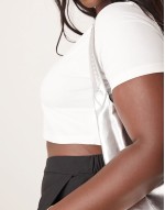 slouch clasp detail large tote bag in silver